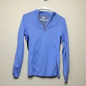 Mizuno Blue 3/4 Zip Active Running Workout Jacket